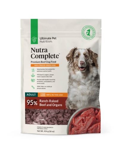 Ultimate Pet Nutrition Nutra Complete™ Premium Beef 100% Freeze-Dried Raw Dog Food