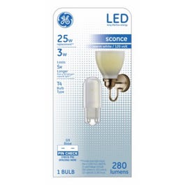 LED Light Bulb, T4, Warm White, Frosted, Non-Dimmable, 280 Lumens, 3-Watts