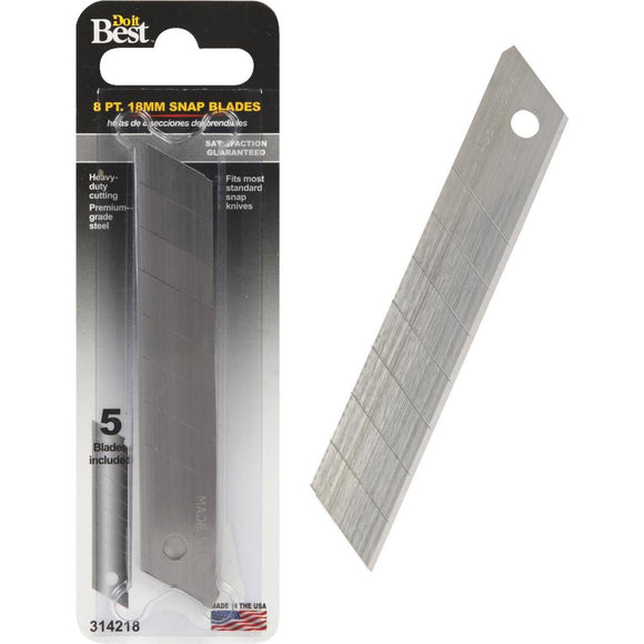 Do it Best 18 mm 7-Point Snap-Off Knife Blade (5-Pack)