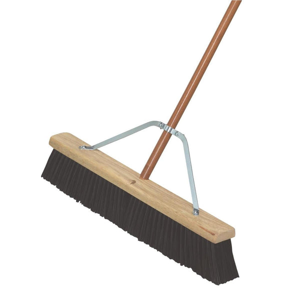 Do it Best 24 In. W. x 60 In. L. Wood Handle Garage Push Broom