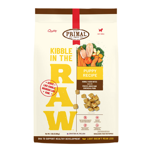 Primal Pet Foods Kibble in the Raw Puppy Recipe