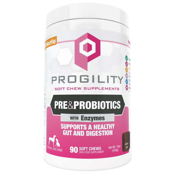 Nootie Progility Pre & Probiotics Soft Chew Supplement For Dogs (90 Count)