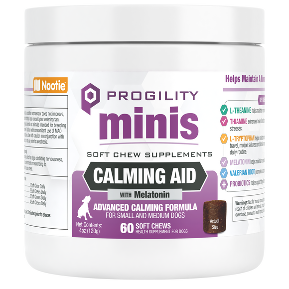 Nootie Mini Progility Calming Aid Soft Chew Supplement For Small and Medium Dogs