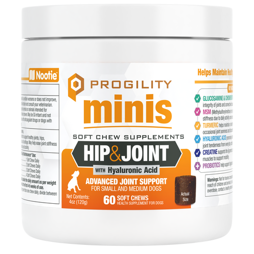 Nootie Progility Minis Hip & Joint Soft Chew Supplement For Small & Medium Size Dogs