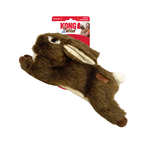 KONG Wild Low Stuff Creatures Rabbit Dog Toy (Medium)