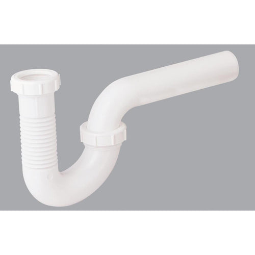 Do it 1-1/2 In., 1-1/4 In. White Plastic Flexible P-Trap