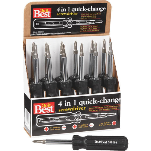 Do it Best 4-in-1 Multi-Bit Screwdriver Display