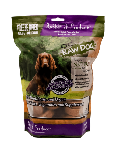 OC Raw Dog Freeze Dried Rabbit & Produce Sliders