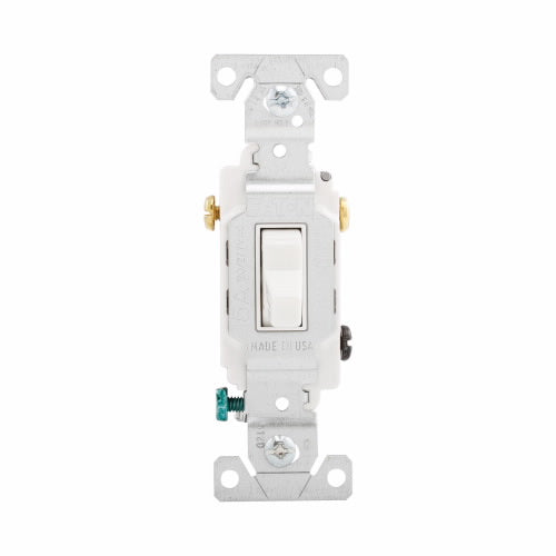 Eaton Cooper Wiring Commercial Grade Toggle Switch 15A, 120/277V White