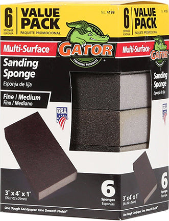 SANDING SPONGE 320/120 GRIT 6PK