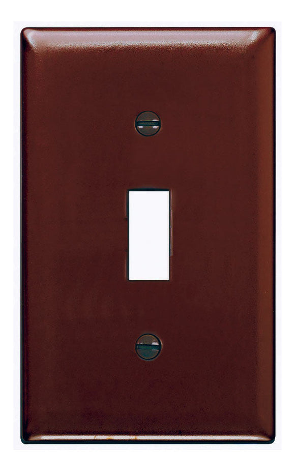 Pass & Seymour Toggle Switch Openings, One Gang, Brown