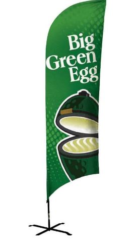 Big Green Egg Indoor/Outdoor Bow Flag with Stand
