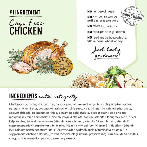 The Honest Kitchen Whole Grain Chicken Clusters For Small Breeds Dry Dog Food Chicken & Oat Recipe