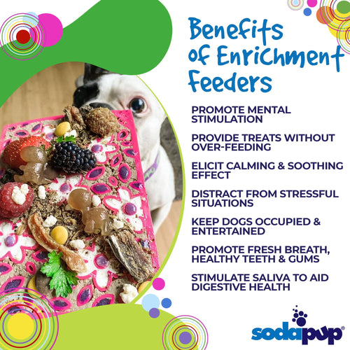 SodaPup Flower Power Design eMat Enrichment Lick Mat