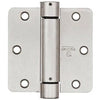 Spring Door Hinge, Adjustable, Nickel, 3.5-In.