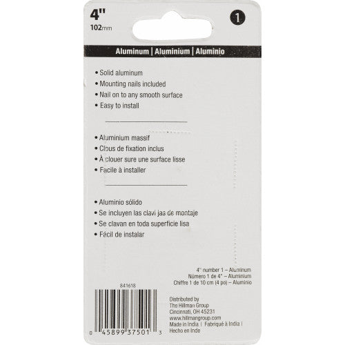 Hillman Nail-On House Number 1 Aluminum