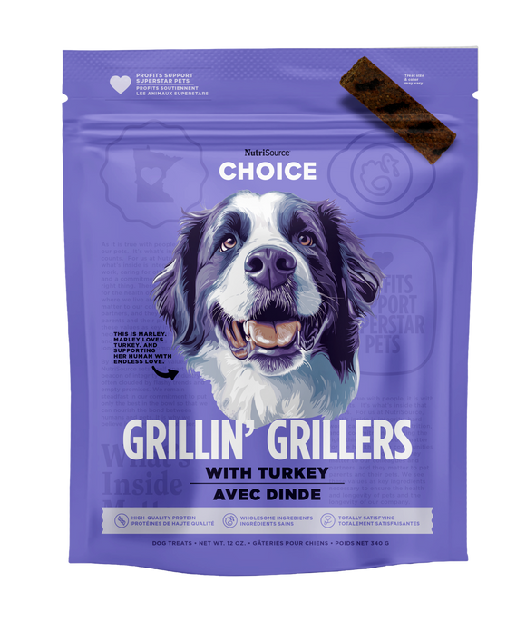 NutriSource Turkey Grillin' Grillers Dog Treats