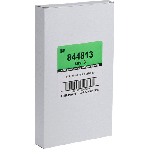 Hillman Black & Silver Reflective Plastic House Number 3