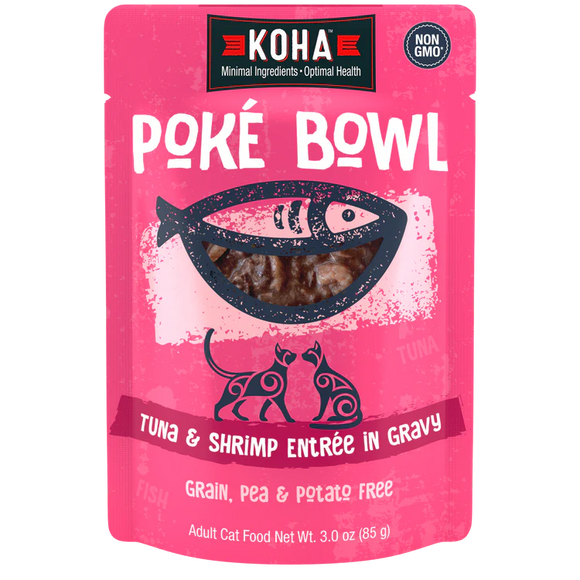 Koha Poké Bowl Tuna & Shrimp Entrée in Gravy for Cats