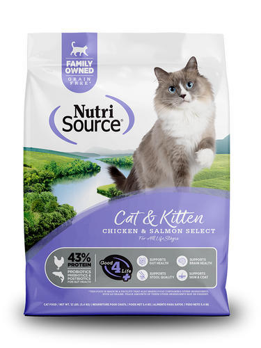 NutriSource® Chicken & Salmon Select Recipe Healthy Grain Free Cat & Kitten Dry Food