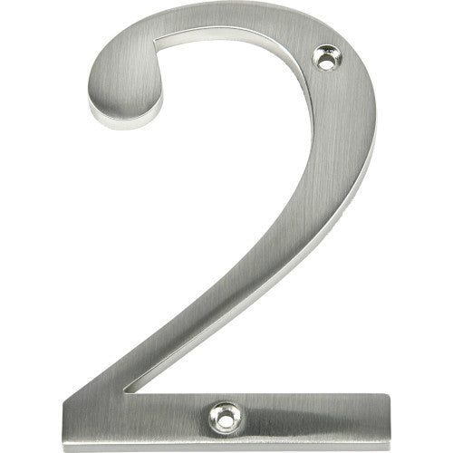 Hillman Distinctions Flush Mount House Number 2 Nickel