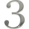 Hillman Distinctions Flush Mount House Number 3 Nickel