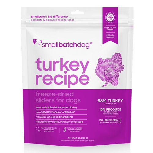 Smallbatch Freeze-dried Turkey Sliders for Dogs