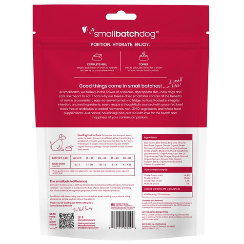 Smallbatch Freeze Dried Dog Food Sliders Beef