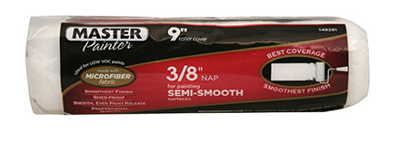Master Painter Best Paint Roller Cover, Microfiber, 9 x 3/8 In. Nap