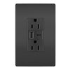 Legrand Pass & Seymour radiant® 15W USB Outlet, Type A/C, 15A, Tamper-Resistant, Black