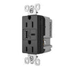 Legrand Pass & Seymour radiant® 15W USB Outlet, Type A/C, 15A, Tamper-Resistant, Black