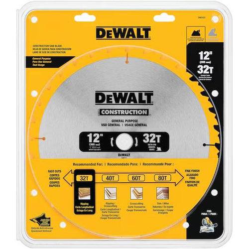 DEWALT 12 in. 32T Construction Miter Saw Blade