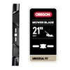 Oregon Lawnmower Blade for 21 in. Deck - 3-in-1 Blade: Mulches, Bags, and Discharges clippings, Universal Fit (UW-21-1M)