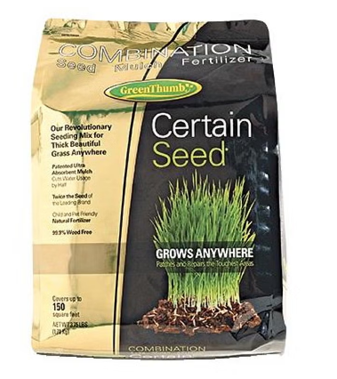 Green Thumb Certain Seed 3.75 Lb. 75 Sq. Ft. Southern Lawn Grass Seed, Fertilizer, & Mulch Combination
