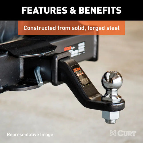 CURT Commercial Duty Forged Ball Mount (2-1/2 Shank, 20,000 lbs., 2 Drop) #45456