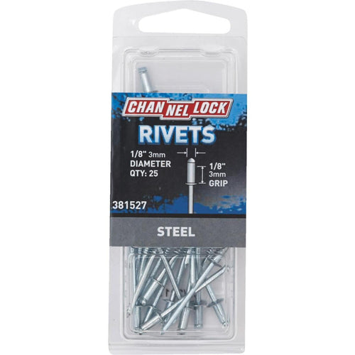 Channellock 1/8 In. Dia. x 1/8 In. Grip Steel POP Rivet (25-Pack)
