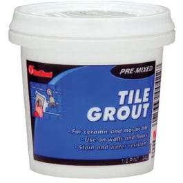 Pre-Mixed Tile Grout, 1/2-Pint