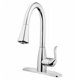 Pull Down Kitchen Faucet, Single Handle, Chrome