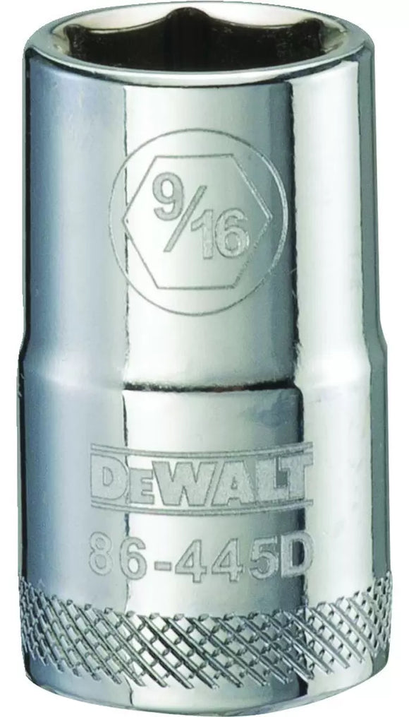 DeWalt 1/2 in Drive 6 pt Standard Socket 9/16 in