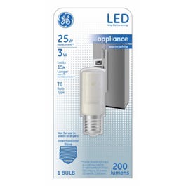 LED Light Bulb, T8, Warm White, Frosted, 200 Lumens, 3-Watts