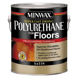 Floor Polyurethane, Super-Fast Drying, Satin, 1-Gal.