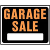 Garage Sale Sign, Hy-Glo Orange/ Black Plastic,  15 x 19-In.