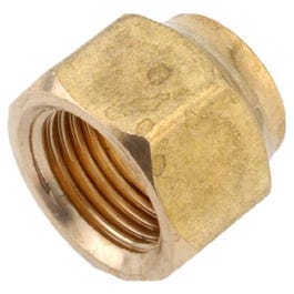 Pipe Fittings, Short Forged Refrigerator Flare Nut, Brass, 1/2-In.
