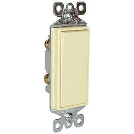 Decorator Light Switch, Single-Pole 15A 120/277V, Ivory