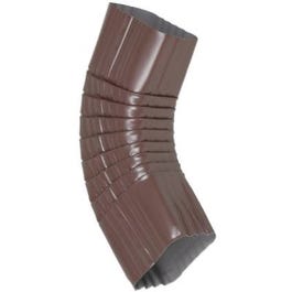 Gutter Side Elbow, Style B, 75 Degree, Brown Aluminum, 2 x 3-In.