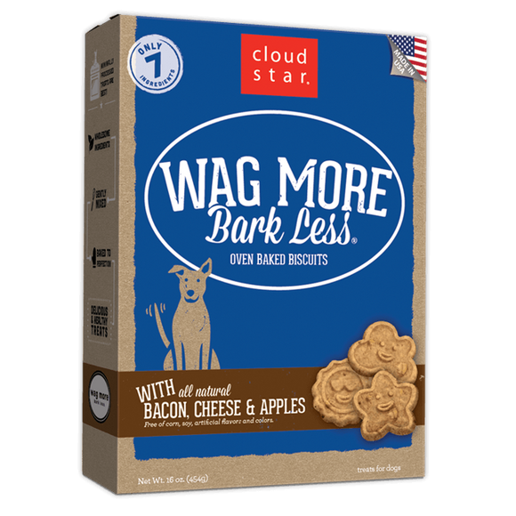 Cloud Star Wag More Bark Less Oven Baked Bacon, Cheese and Apple Dog Treats