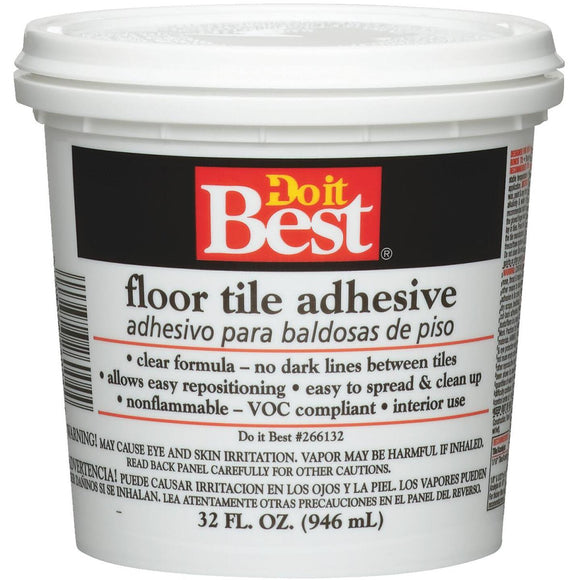 Do it Best Clear Thin Spread Floor Tile Adhesive (Quart)