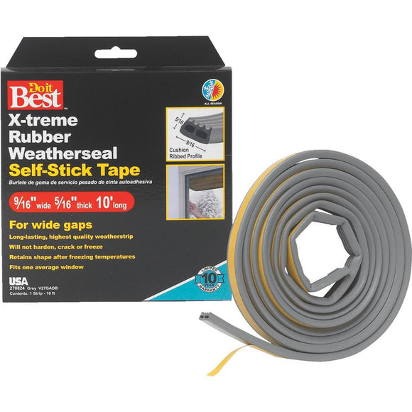 Do it Best 9/16 In. x 10 Ft. Gray Wide Weatherseal Tape