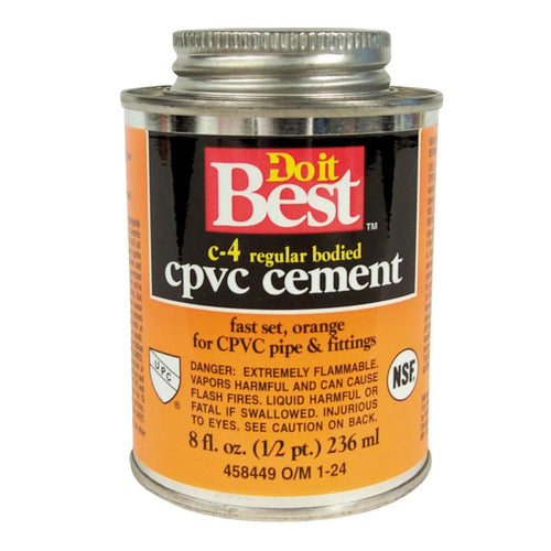Do it Best 8 Oz. Regular Bodied Orange CPVC Cement
