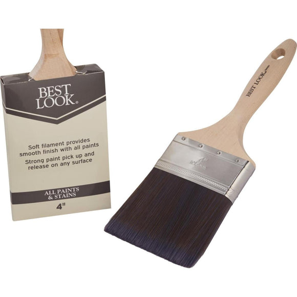 Best Look 4 In. Flat Polyester Paint Brush